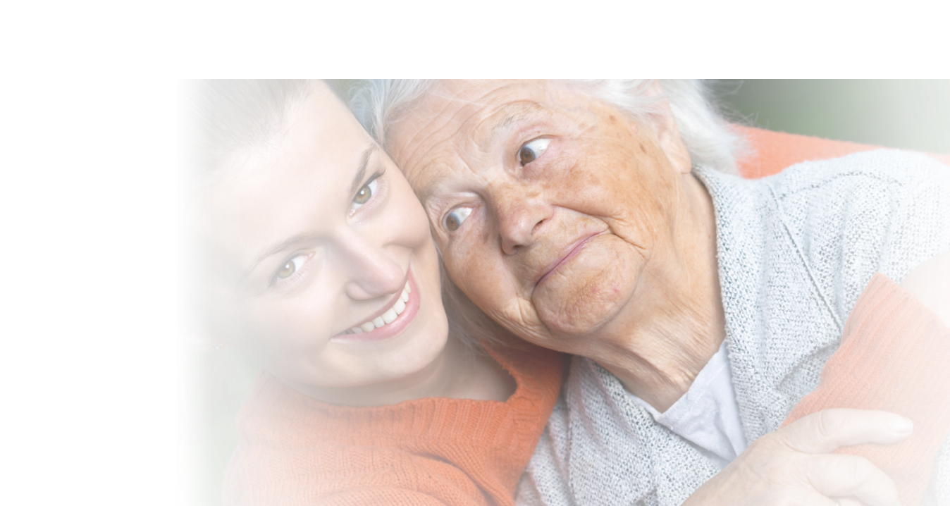 caregiver and senior woman smiling