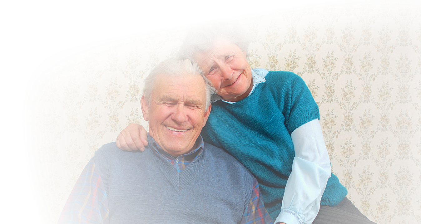 senior couple smiling