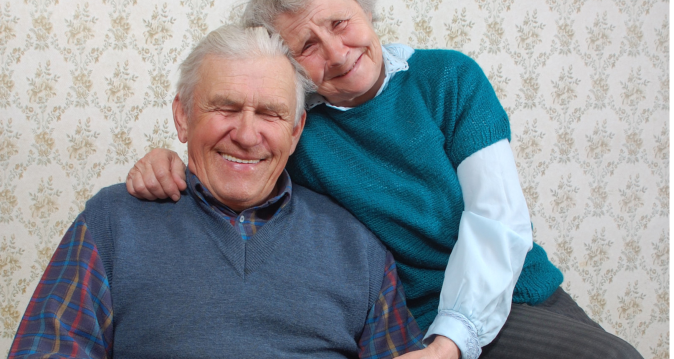 senior couple smiling