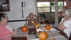 group of elderly women having a discussion